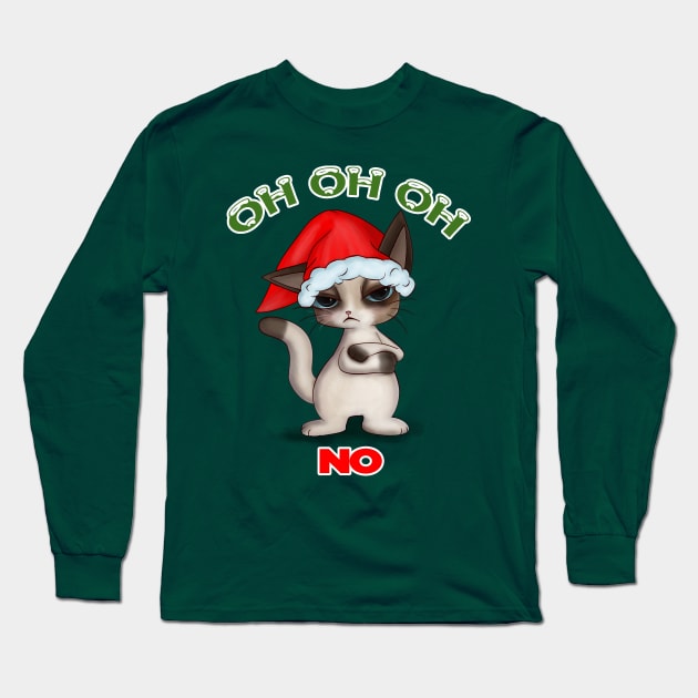 A annoyed Christmas Long Sleeve T-Shirt by cyaneworks